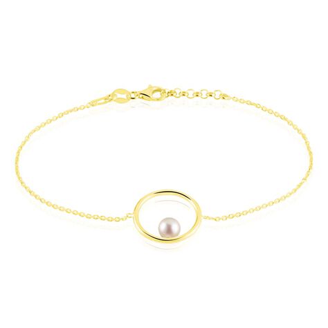 KANDA Damen Armband Silber vergoldet 925 Zuchtperle Wei&szlig; - Armb&auml;nder  | OROVIVO