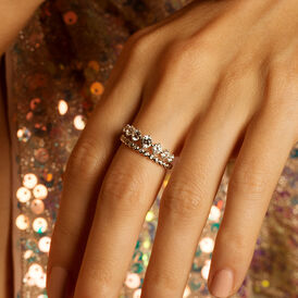 Damenring Weißgold 375 Zirkonia - Ringe mit Stein Damen | OROVIVO