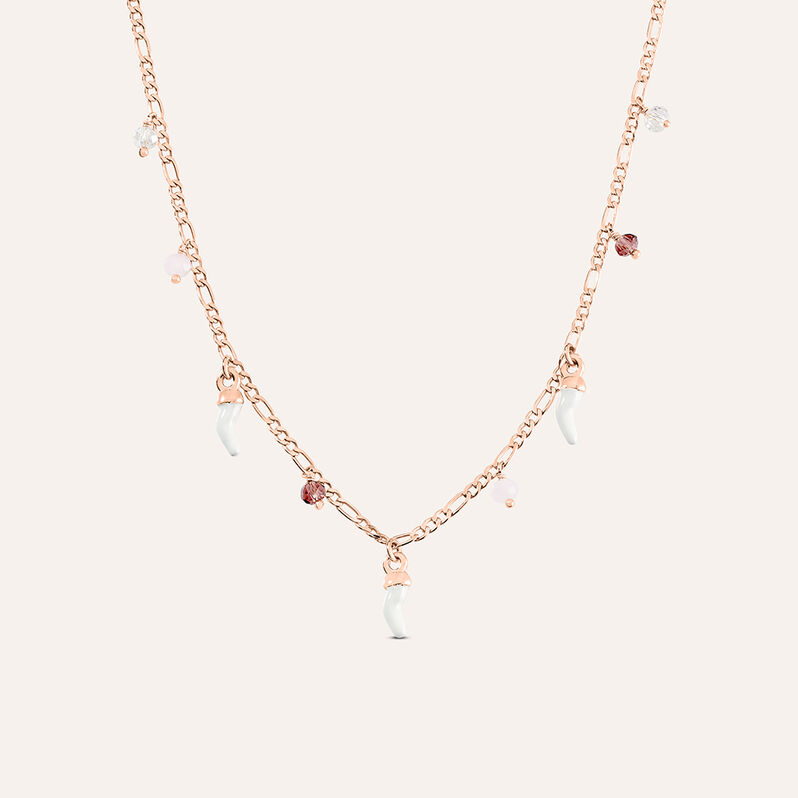 Collana Silver Soul Argento Rosa Cristallo - Spannringe Damen | OROVIVO