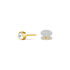 ELDA FASSUNG ZARGE Damen Ohrstecker Gold 375 (9 Karat) Zirkonia Wei&szlig; 0,17 ct