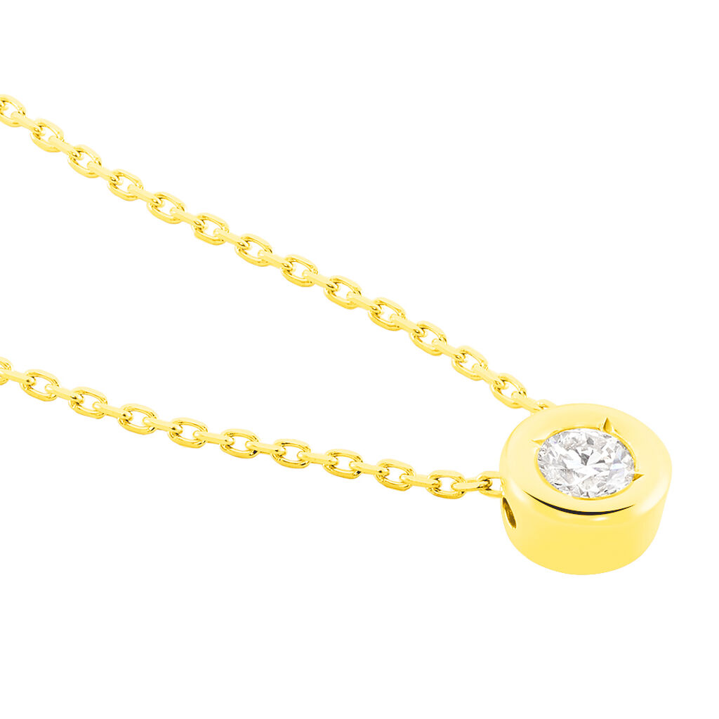 Damen Collier Gold 750 Diamant 0,2ct Paris - Halsketten Damen | OROVIVO