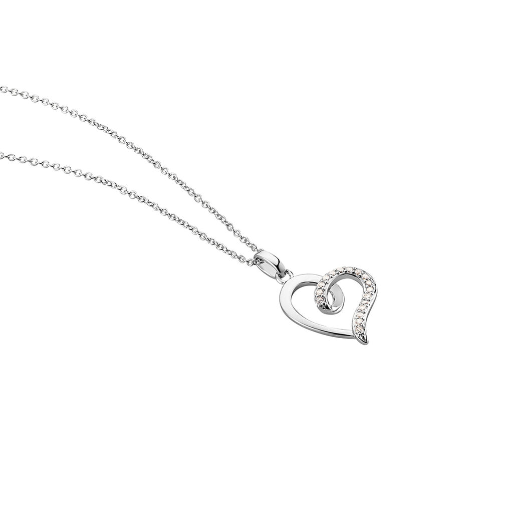 Damen Collier Silber 925 Zirkonia Herz 1,00mm - Halsketten Damen | OROVIVO
