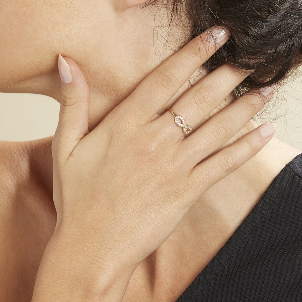 Damen Ring Vergoldet Zirkonia Unendlichkeit Merane  - Ringe mit Stein Damen | OROVIVO