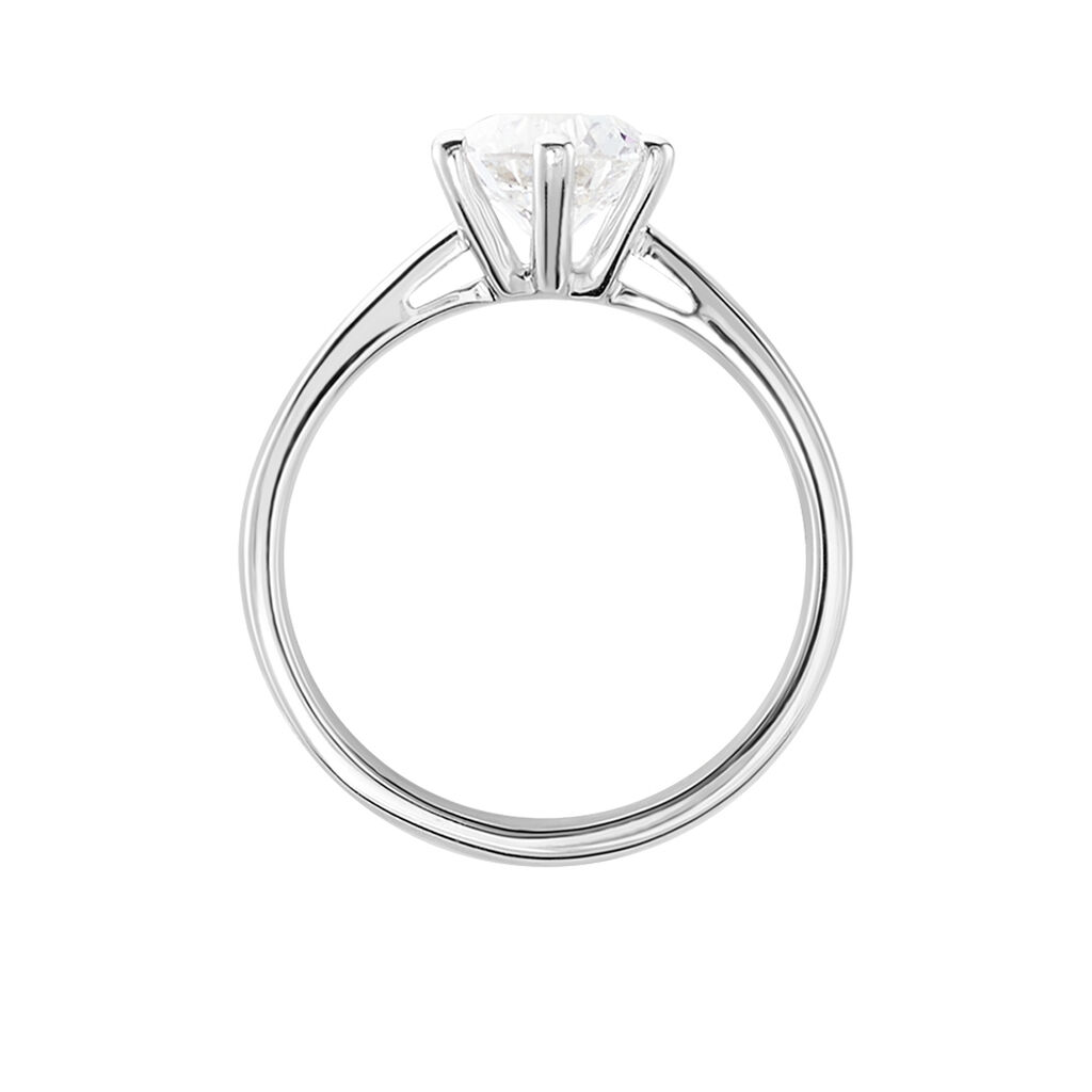 Sonate Damen Ring Wei&szlig;gold 750 (18 Karat) Synthetischer Diamant Wei&szlig; 1,02 ct