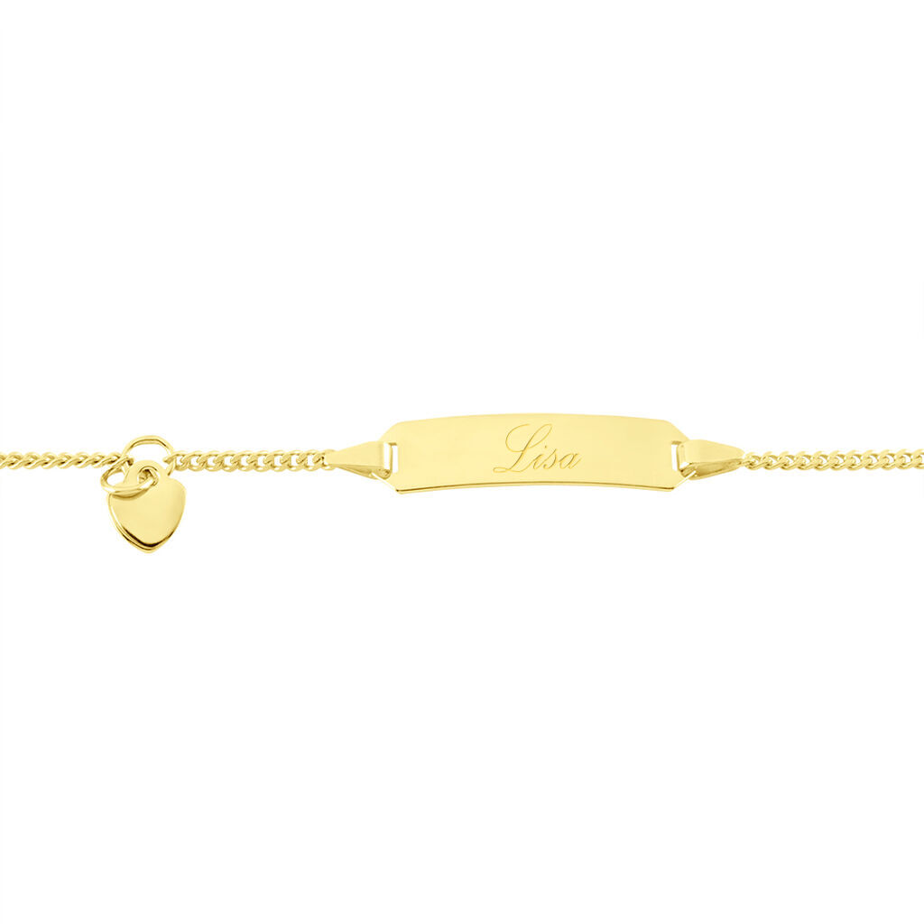 Kinder Id Armband Gold 375 Herz - Armbänder mit Gravur Kinder | OROVIVO