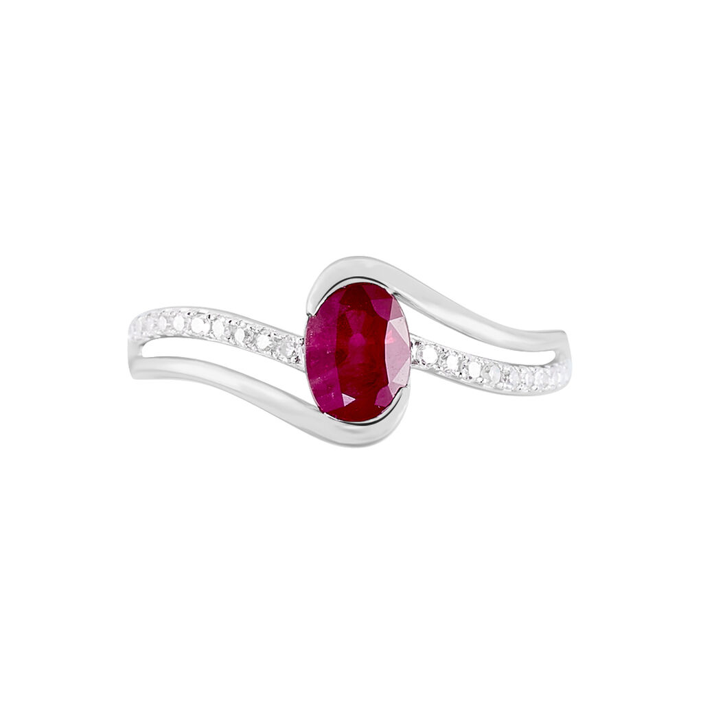 Bague Or Weiss Anja Rubis - Spannringe Damen | OROVIVO