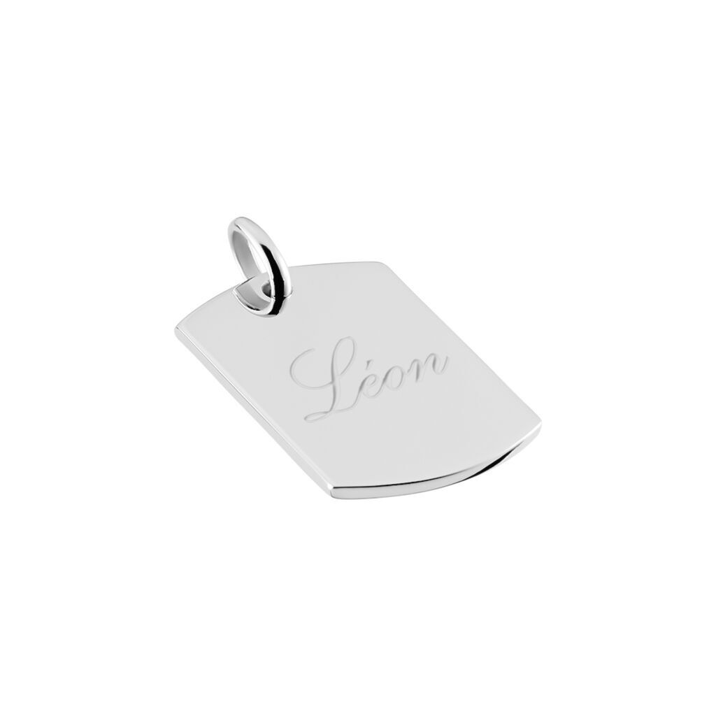 Kettenanhänger Mit Gravur Silber 925 Rhodiniert Dog Tag Marian - Anhänger mit Gravur Unisex | OROVIVO