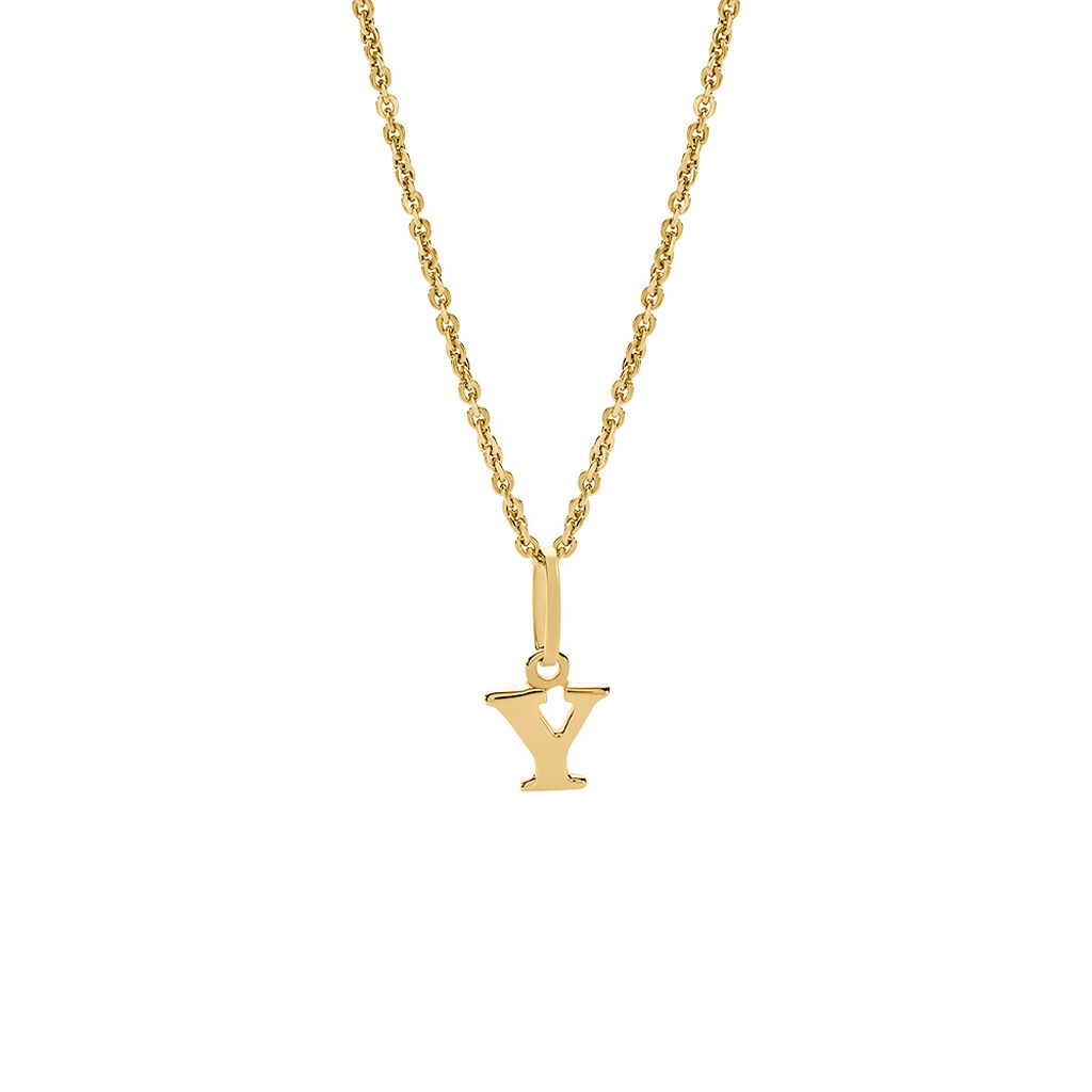 ALPHABET Unisex Anh&auml;nger Gold 375 (9 Karat) Buchstabe Y