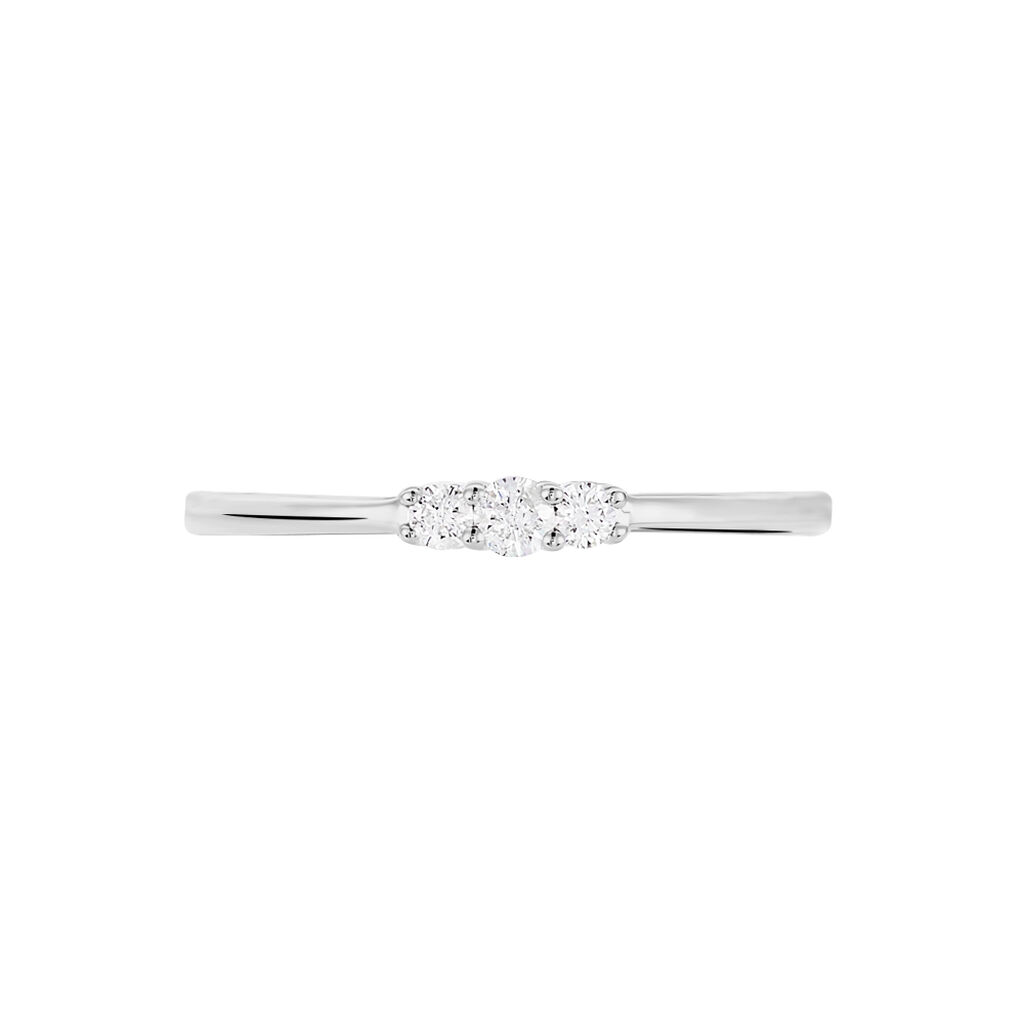 SABINE 1 Damen Ring Wei&szlig;gold 375 (9 Karat) Diamant Wei&szlig; 0,05 ct