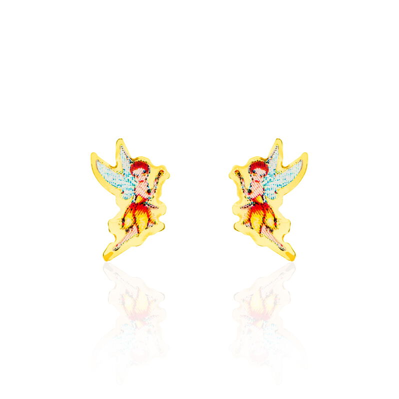 Boucles D'oreilles Puces Fee Nina Or Jaune - Spannringe Kinder | OROVIVO
