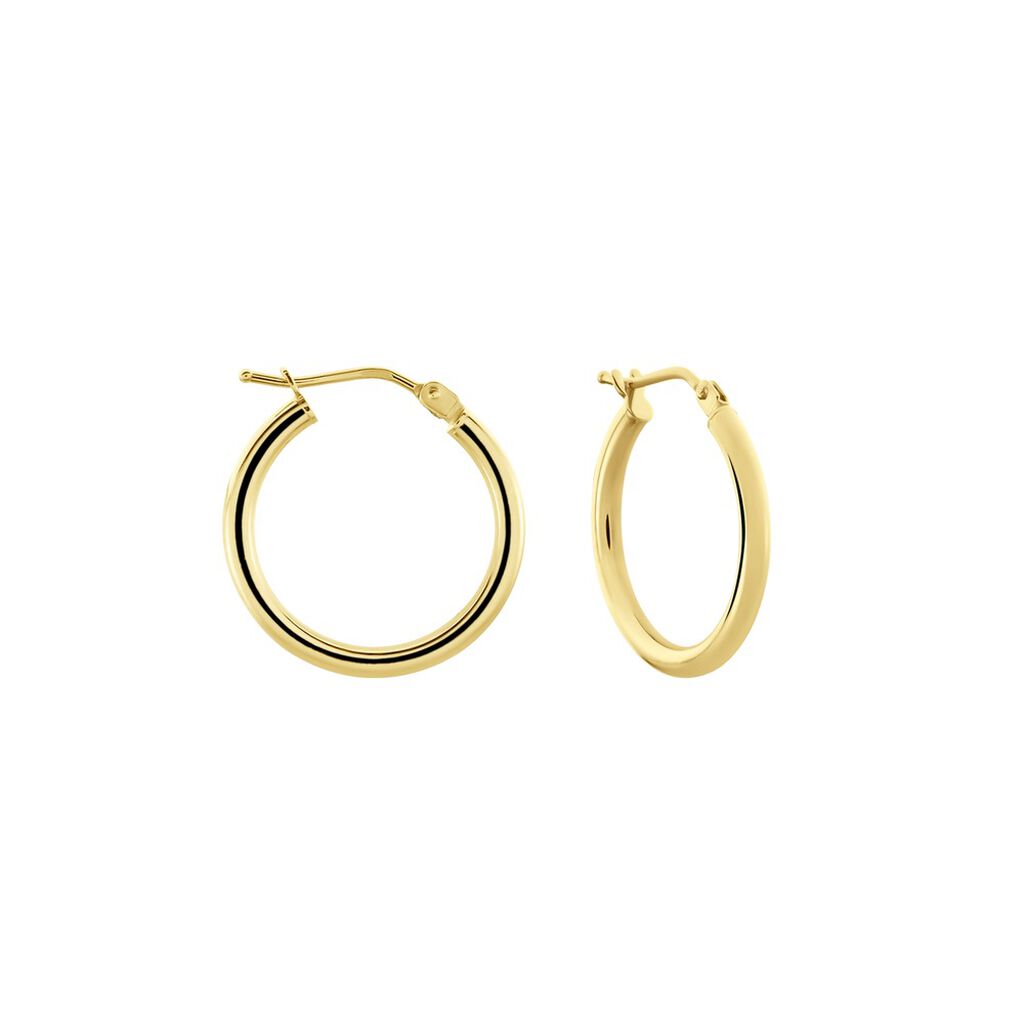 MADY Damen Creolen Gold 750 (18 Karat), Creolen ohne Stein