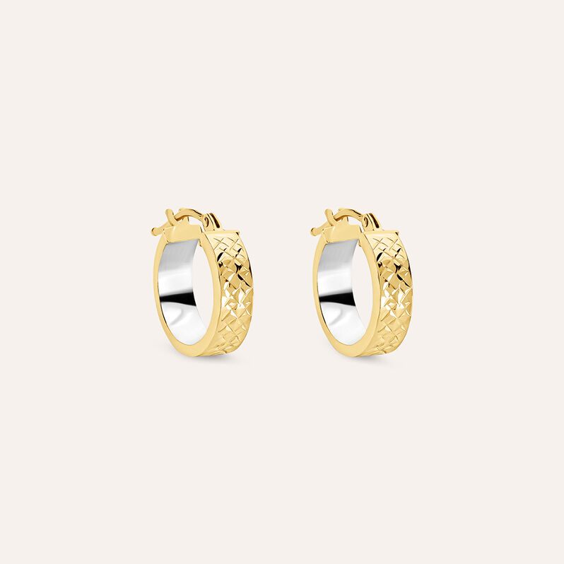 Orecchini A Cerchio Toujours Oro Bicolore - Spannringe Damen | OROVIVO