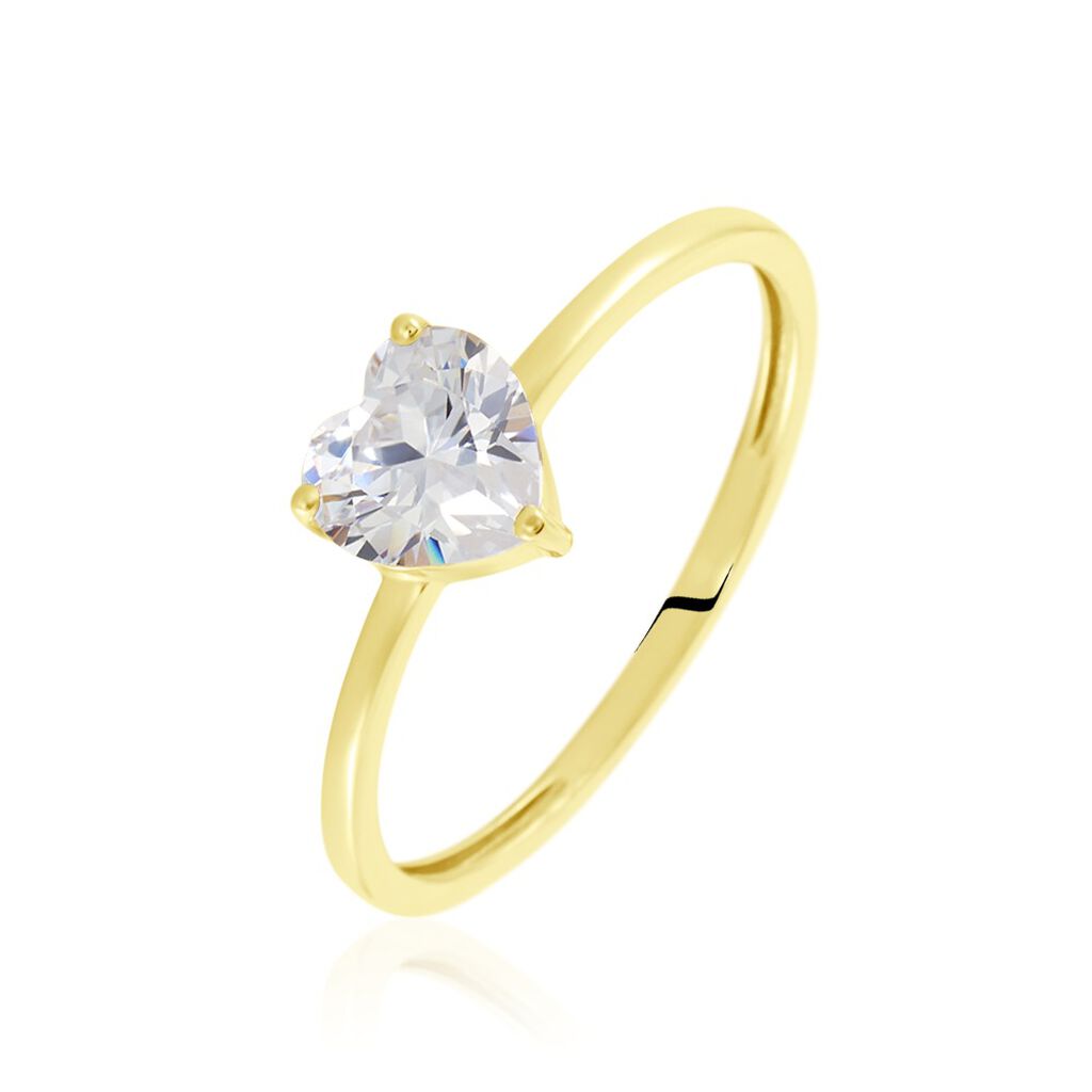 CHLOE Damen Ring Gold 375 (9 Karat) Zirkonia Wei&szlig; 1,4 ct