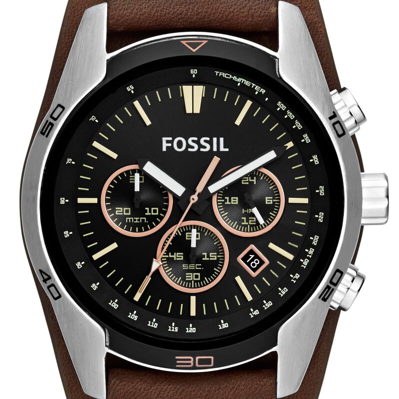 Orologio Cronografo Uomo Fossil Coachman quadrante nero CH2891-RE21 - Spannringe Herren | OROVIVO
