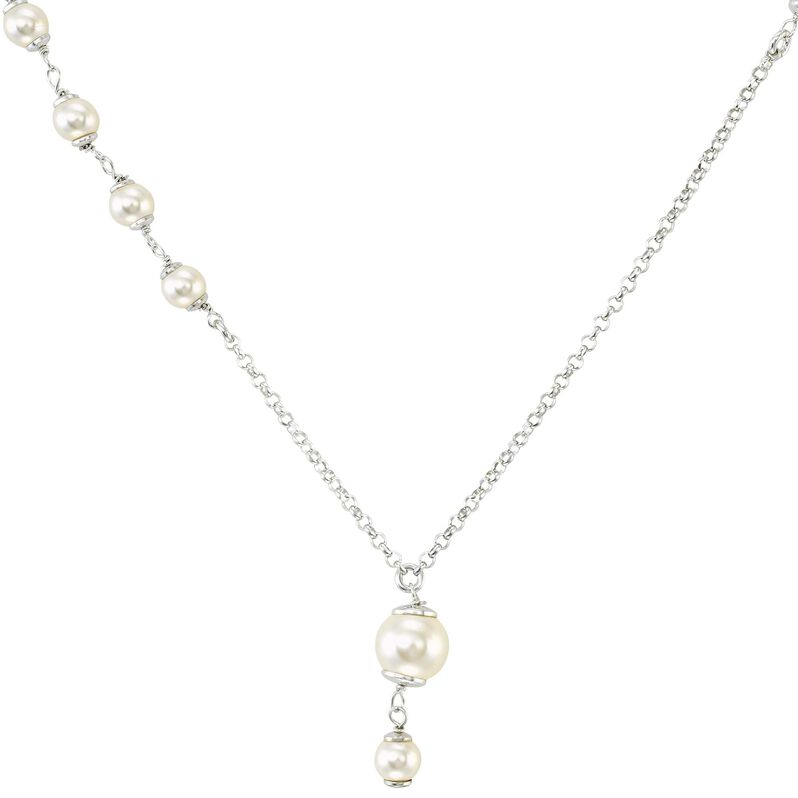 Girocollo in argento rodiato e perle - Spannringe Damen | OROVIVO