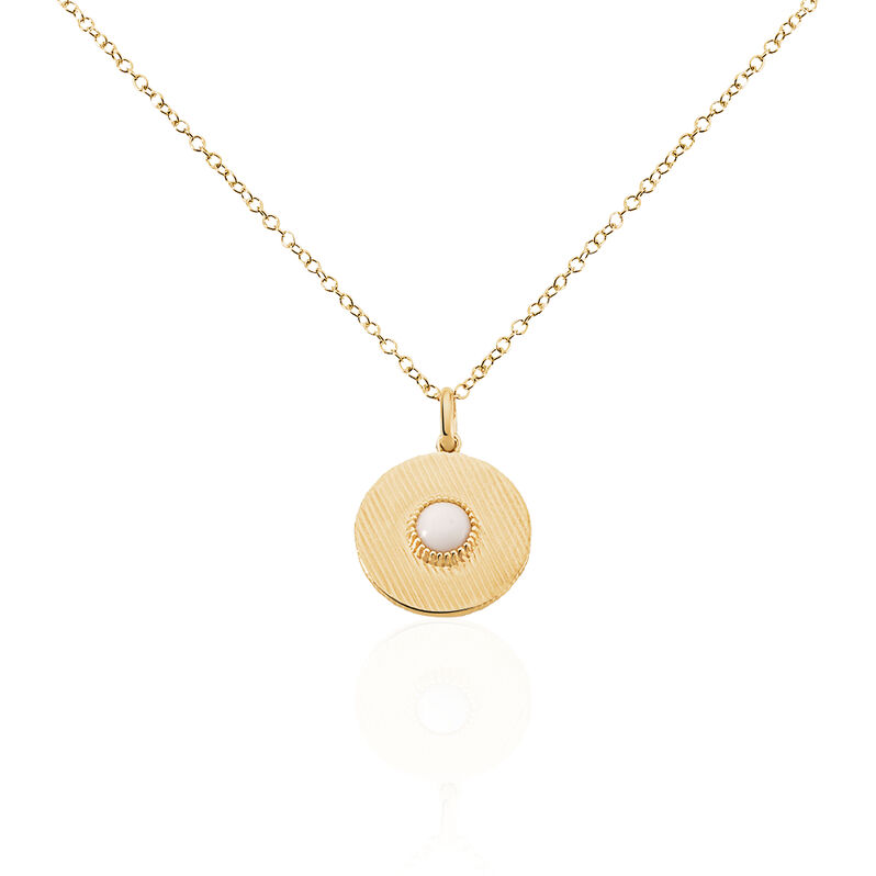 Collier Plaque Or Cary Pastille Striee - Spannringe Damen | OROVIVO