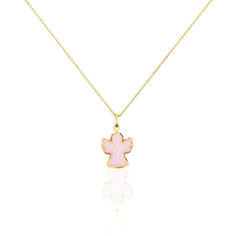 Collier Hallie Ange Et Pois Or Jaune - Spannringe Kinder | OROVIVO