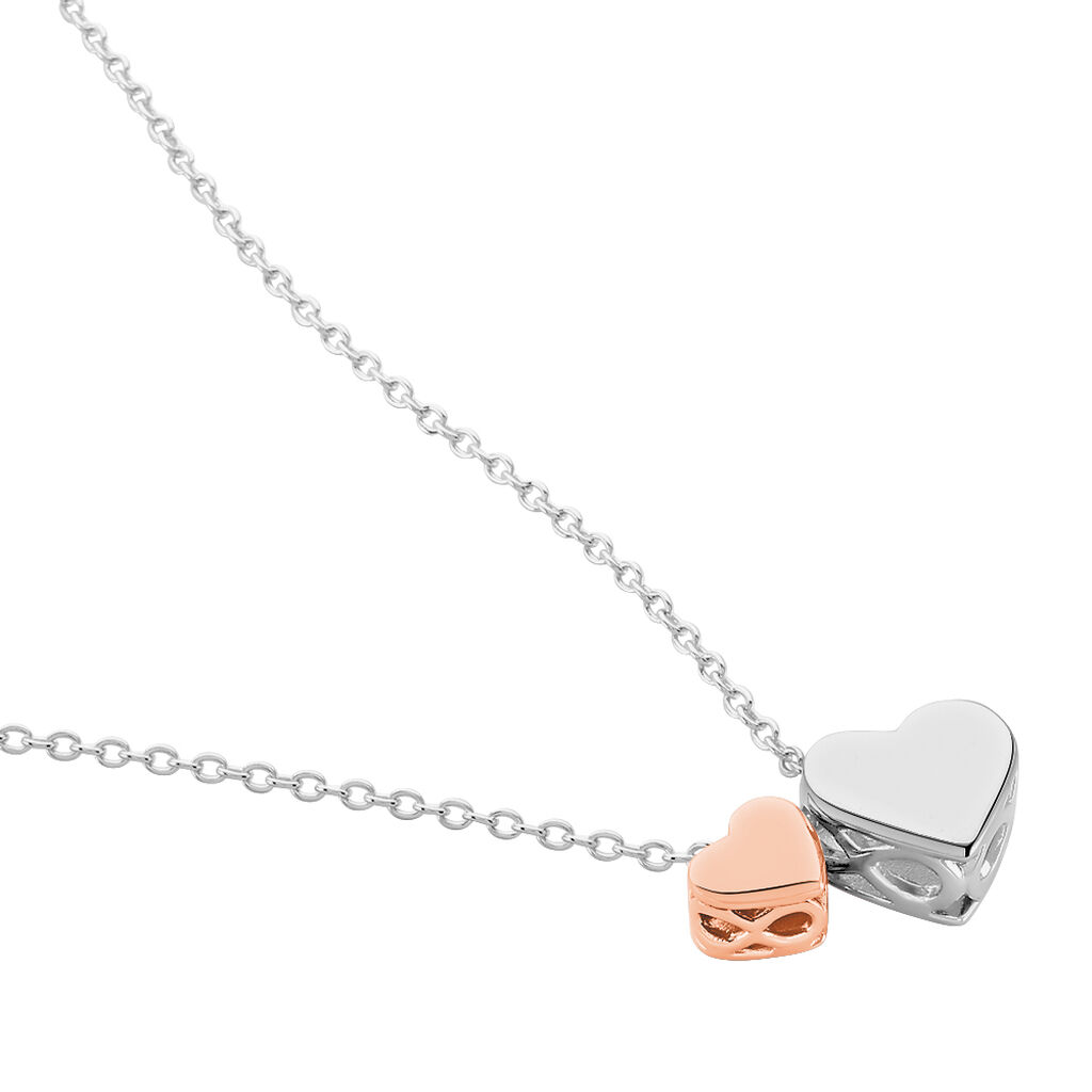 Halskette Silber 925 Rosé Vergoldet Herz - Halsketten Damen | OROVIVO