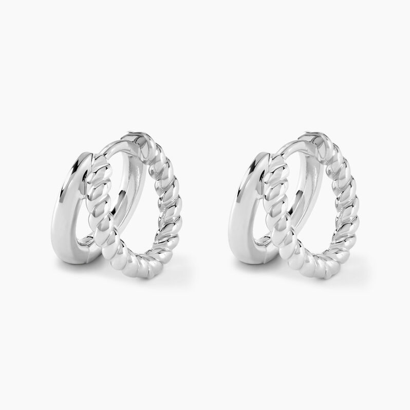 Créoles Mirage Argent Weiss - Spannringe Damen | OROVIVO