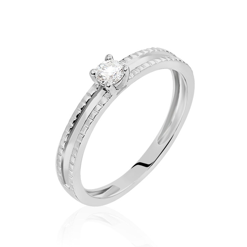 Solitaire Or Weiss Diamant Taymiya - Spannringe Damen | OROVIVO
