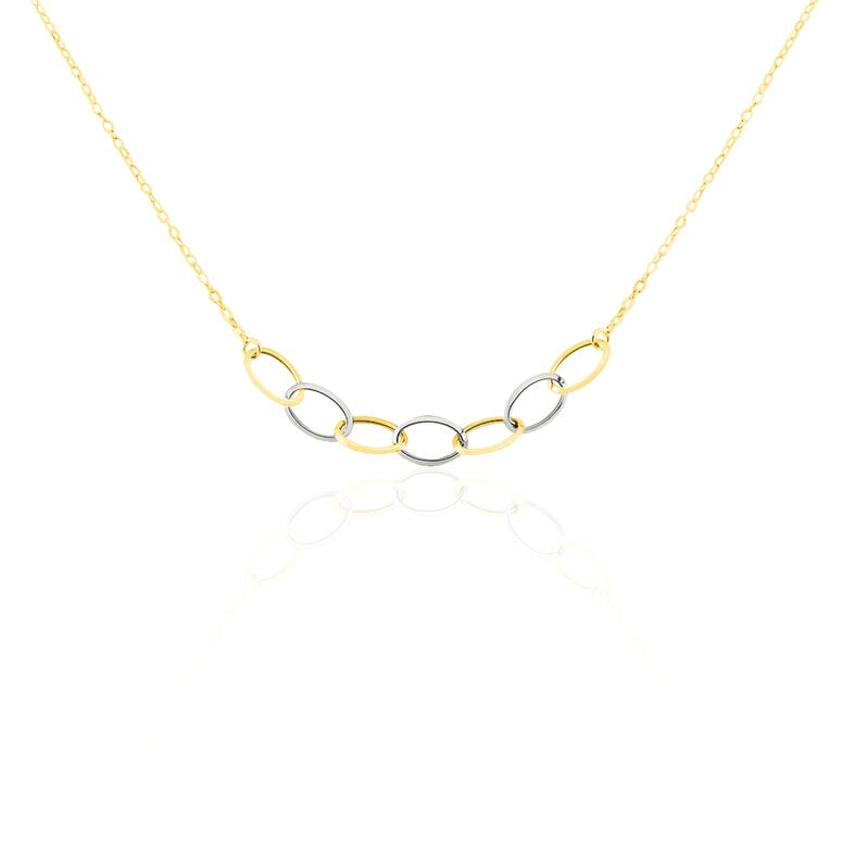 LUCETTE Damen Collier Gold Bicolor 375 (9 Karat) Oval - Halsketten Damen | OROVIVO