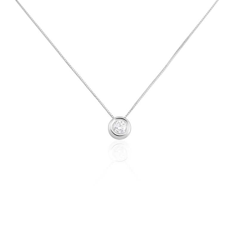 Damen Collier Weißgold 750 Diamant 0,26ct Milano - Halsketten Damen | OROVIVO