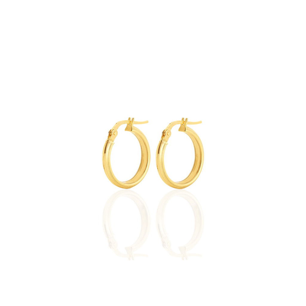 SHALANA OVAL Damen Creolen Gold 375 (9 Karat) Oval B 3 mm