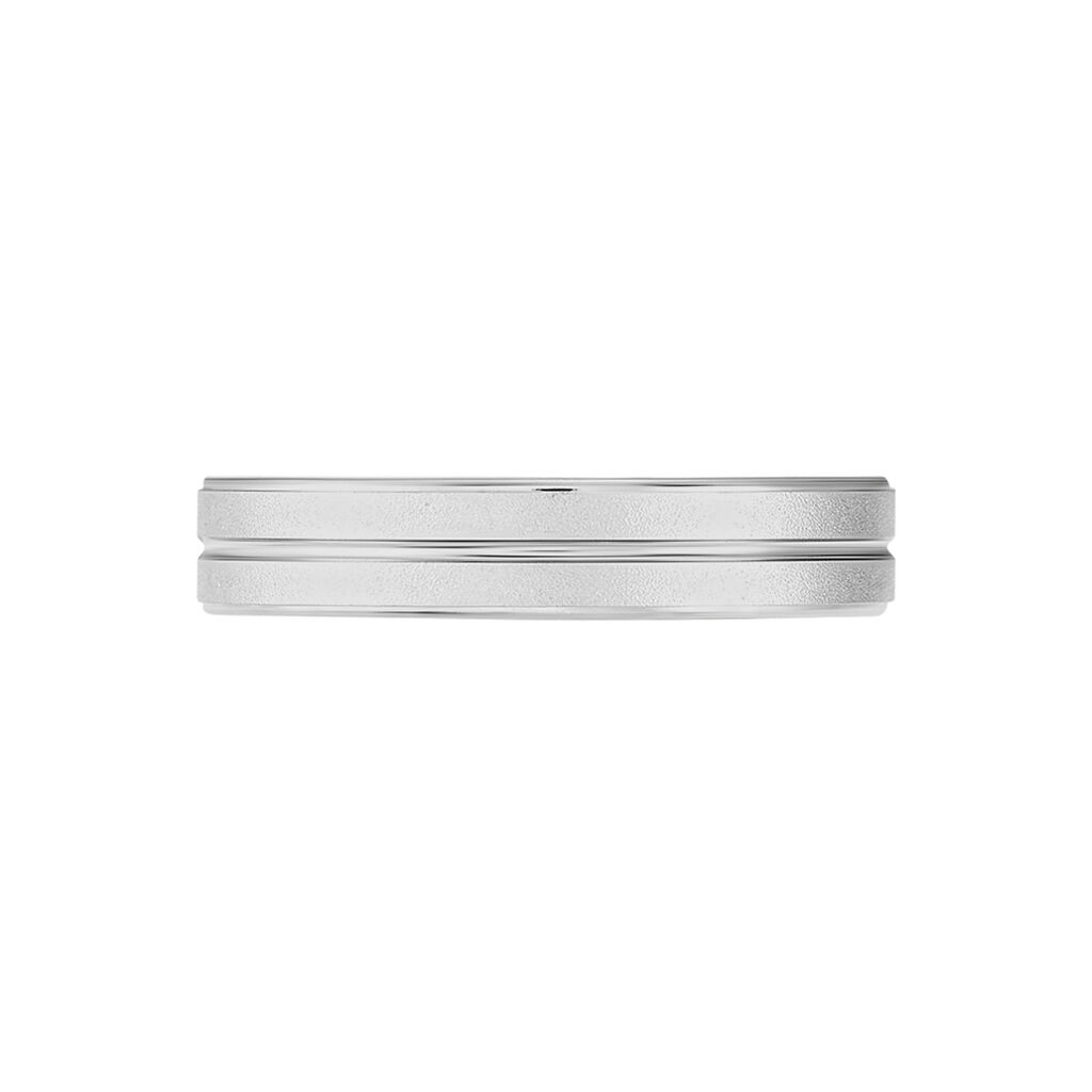 Alliance Carme Ruban Plat Or Blanc - Spannringe Familie | OROVIVO