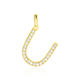 Anhänger Gold 375 Zirkonia Buchstabe U - Personalisierte Geschenke Familie | OROVIVO