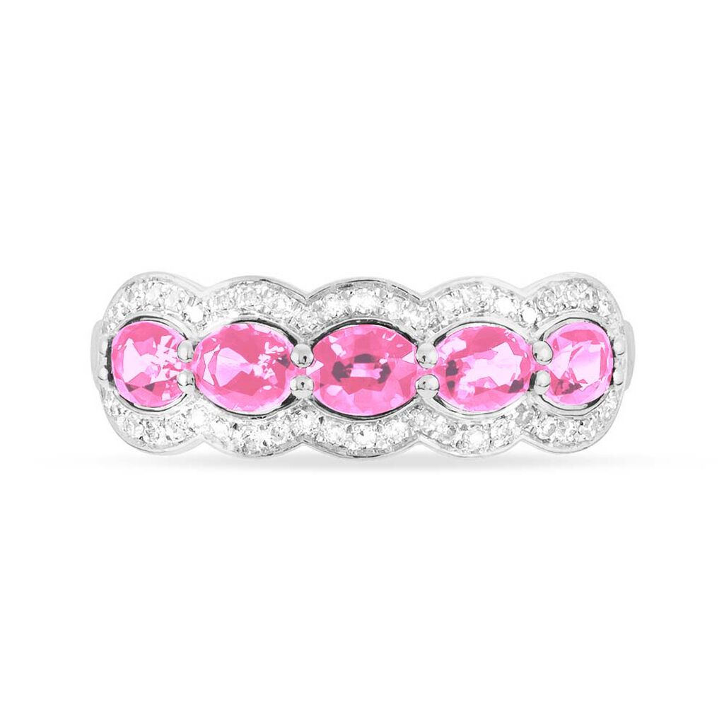 Bague Margaux Or Blanc Tourmaline Et Diamant - Spannringe Damen | OROVIVO