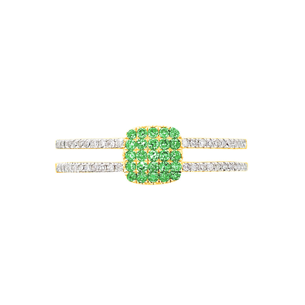 Bague Aude Or Jaune Grenat Et Diamant - Spannringe Damen | OROVIVO