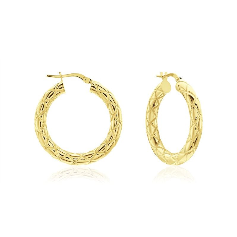 RUXANDRA Damen Creolen Gold 375 (9 Karat) - Creolen Damen | OROVIVO