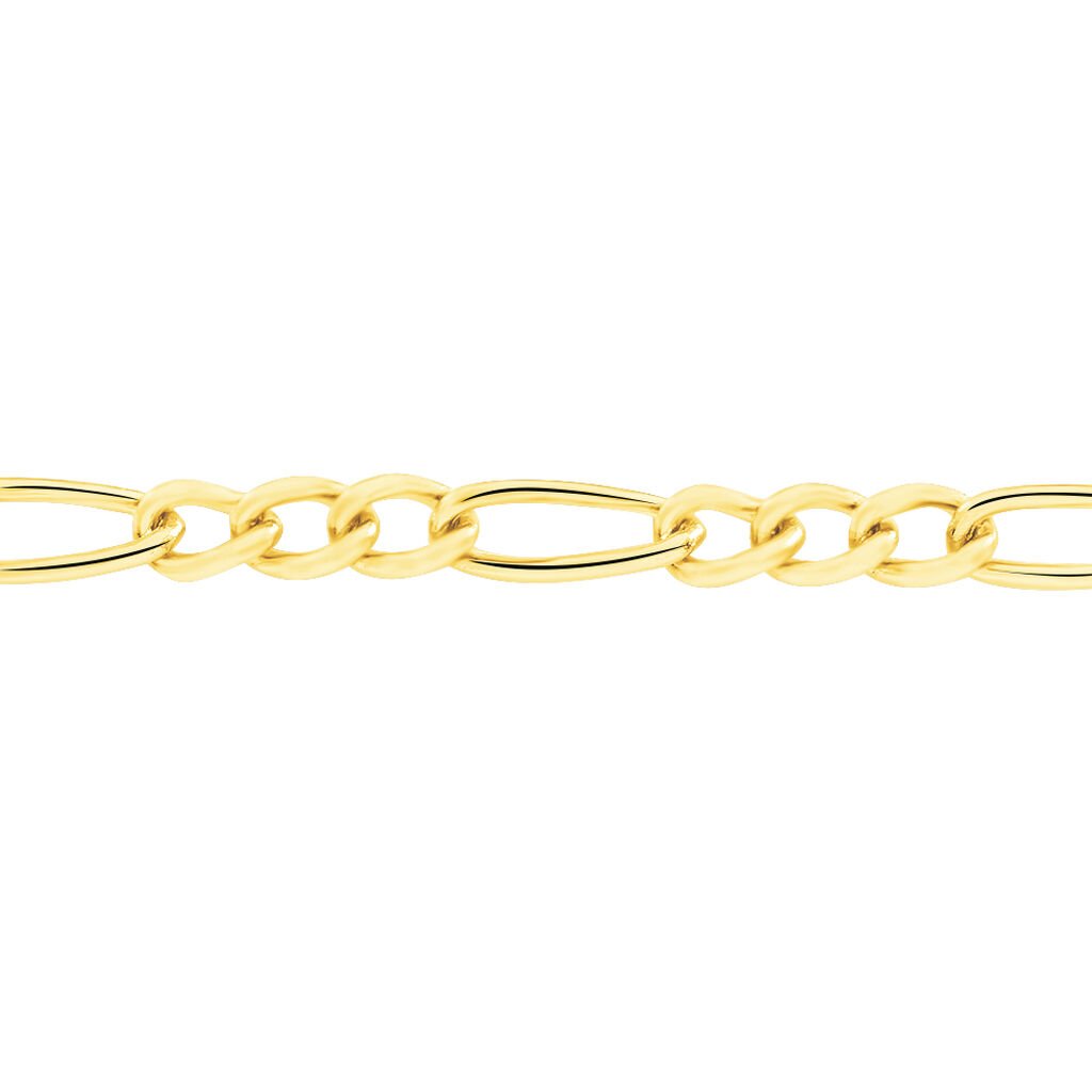 Damen Figarokette Gold 375 , Kette ohne Stein
