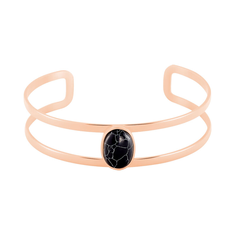 Jonc Acier Rose Eline Ajoure Deux Rangs - Spannringe Damen | OROVIVO