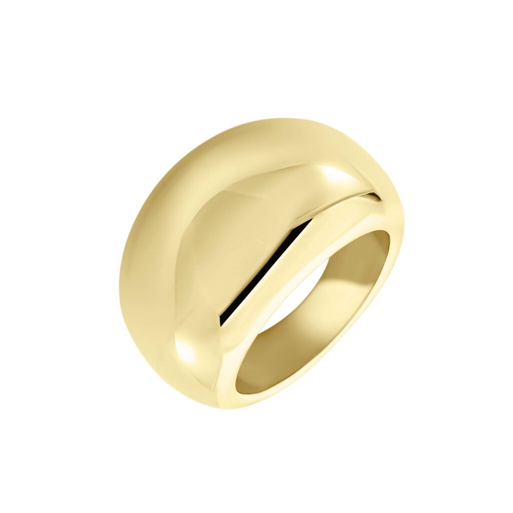 KIANA Damen Ring Edelstahl vergoldet, Ring ohne Stein