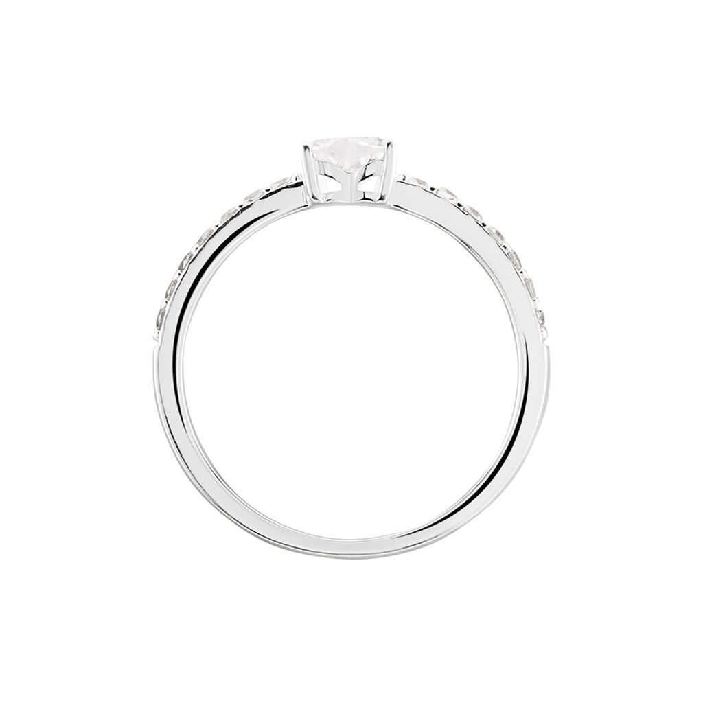 BILLIE Damen Ring Silber 925 Zirkonia Wei&szlig; 0,68 ct Herz