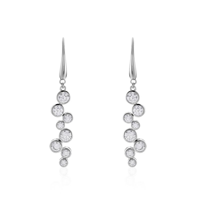 Damen Ohrhänger Lang Silber 925 Zirkonia - Ohrhänger Damen | OROVIVO