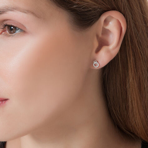 Damen Ohrstecker Weißgold 375 Diamant 0,068ct - Ohrstecker Damen | OROVIVO