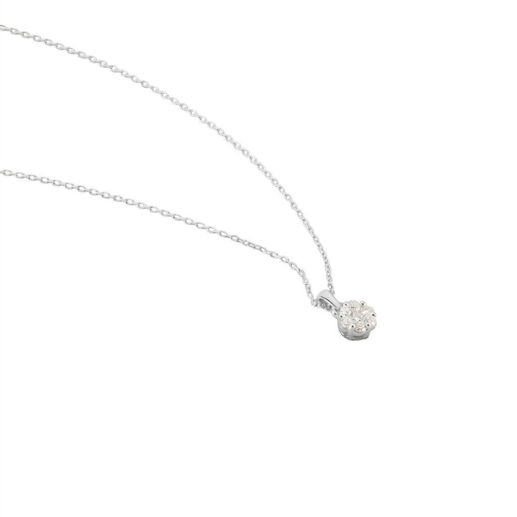 Damen Collier Weißgold 375 Diamant 0,16ct Merula - Halsketten Damen | OROVIVO