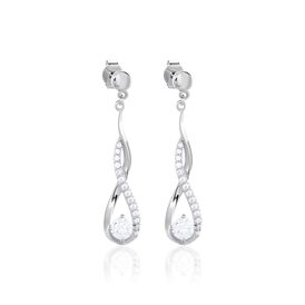 Damen Ohrstecker Lang Silber 925 Zirkonia - Ohrstecker lang Damen | OROVIVO