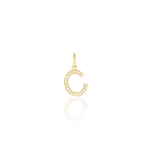 Anhänger Gold 375 Zirkonia Buchstabe C - Schmuckanhänger Familie | OROVIVO