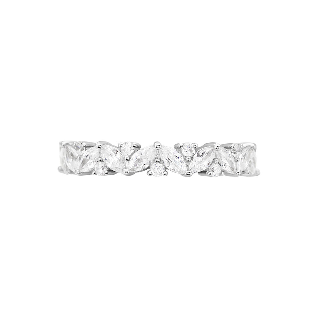 EVELYNN Damen Ring Silber 925 Zirkonia Wei&szlig; 2,34 ct B 3,5 mm