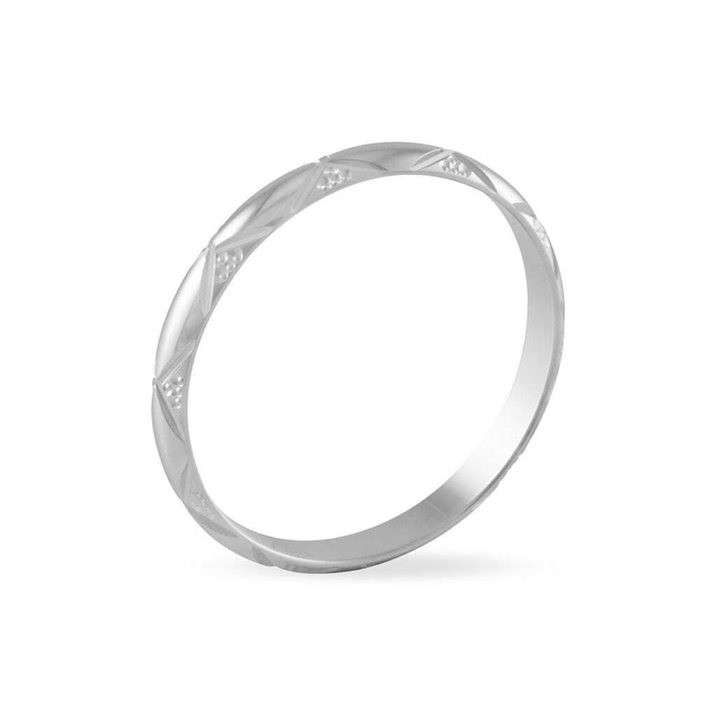 Alliance Harmonie Demi Jonc Classique Or Blanc - Spannringe Familie | OROVIVO