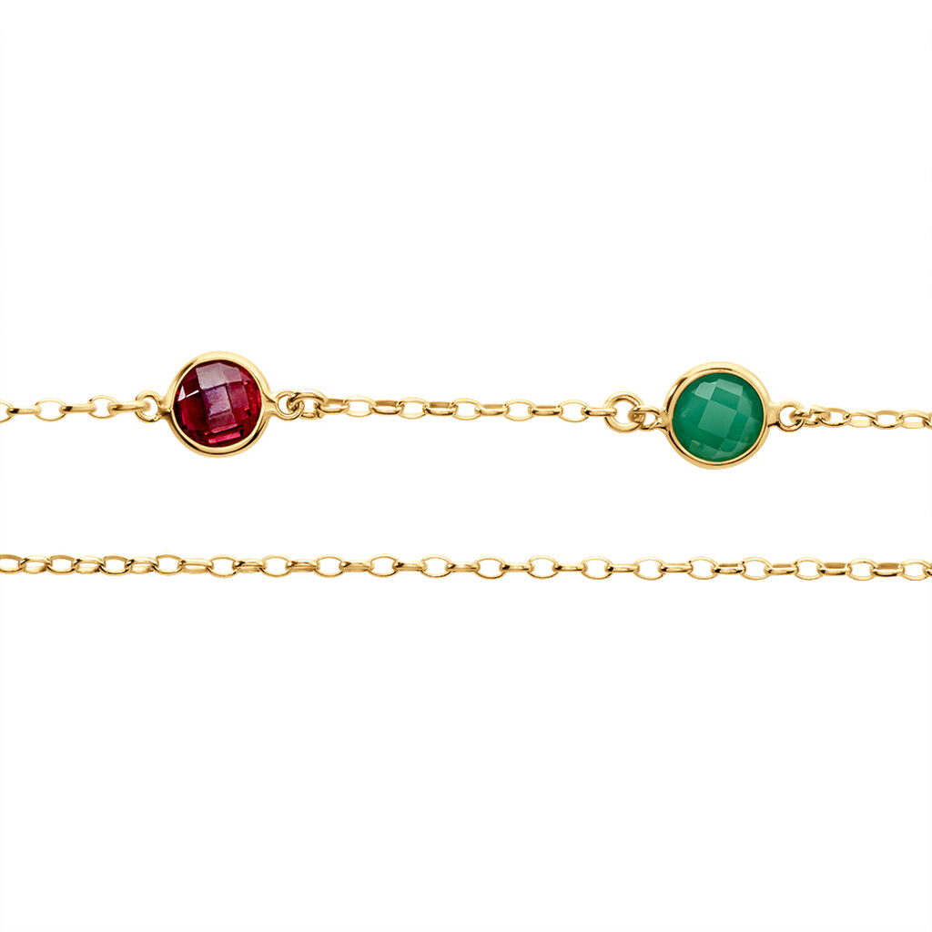Damen Armband Silber vergoldet 925 Zirkonia Multicolour Tatiana 1,50mm 19cm - Armbänder Damen | OROVIVO