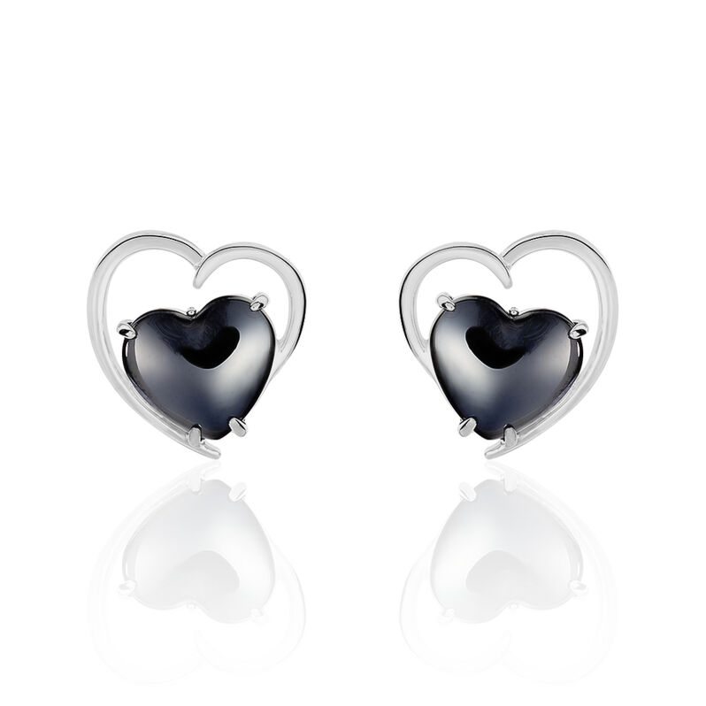 Boucles D'oreilles Pendantes Ramla Argent Blanc Céramique - Spannringe Damen | OROVIVO