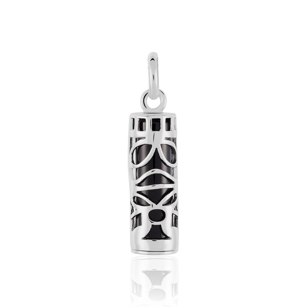 Pendentif Tiki Argent Blanc Onyx - Spannringe Familie | OROVIVO