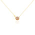 ELEANOR Damen Collier Silber vergoldet 925 Achat Orange Kreis