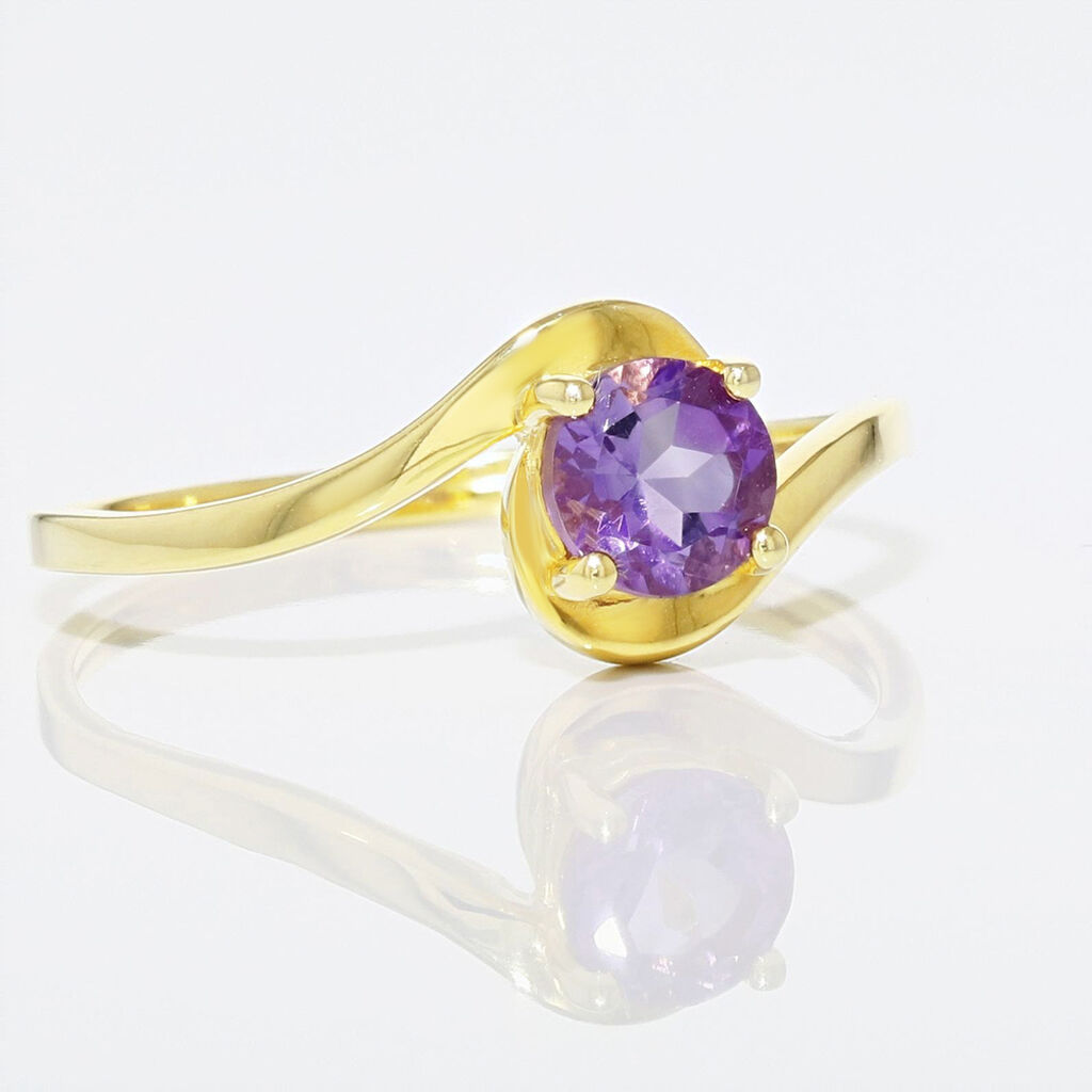 Bague Or Jaune Antone Amethyste Vrille - Spannringe Damen | OROVIVO
