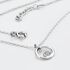 ELUISA Damen Collier Silber 925 Zirkonia Wei&szlig; 0,01 ct Kreis B 1,2 mm