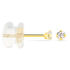 EDDIE KRAPPE Damen Ohrstecker Gold 375 (9 Karat) Zirkonia Wei&szlig; 0,23 ct B 2 mm